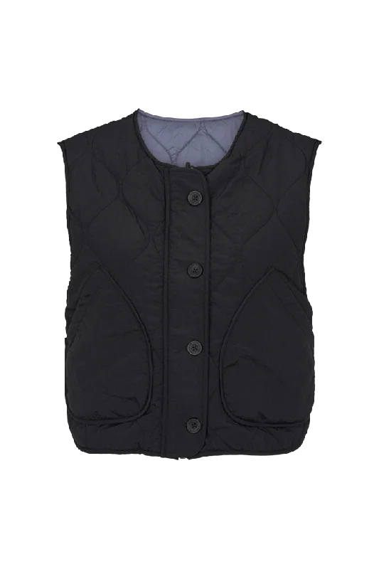 Ruby Vest - Black / Folkstone grey